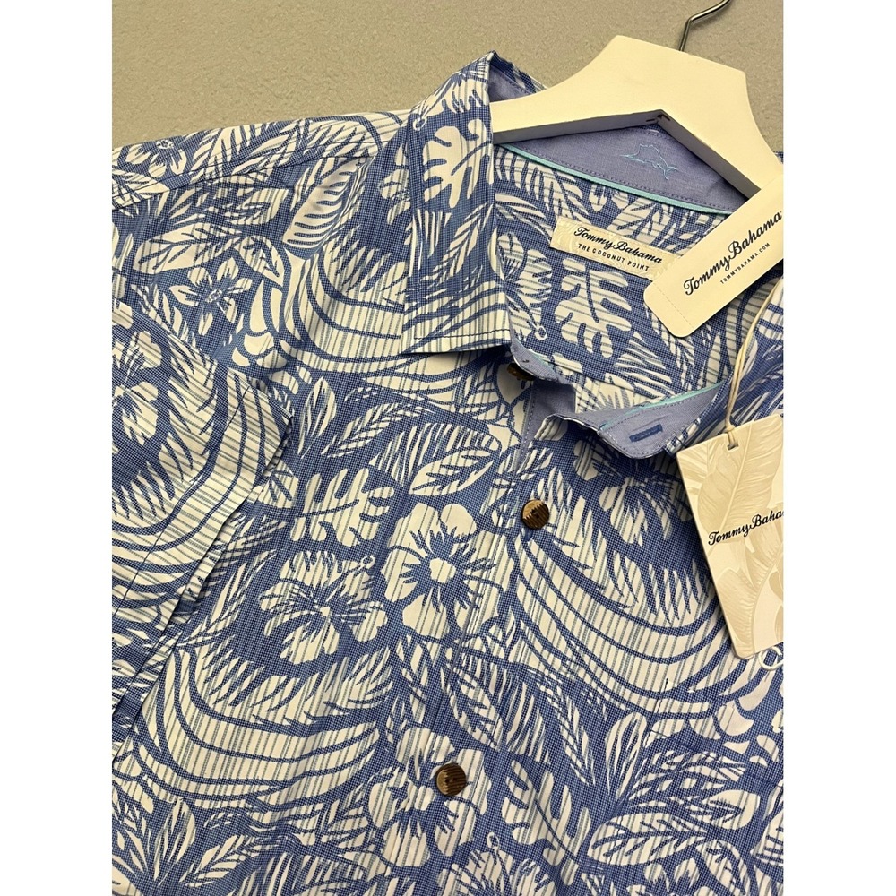 Tommy Bahama Coconut Point IslandZone Blue Tropical Shirt Mens XXXL New